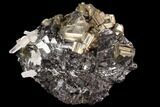 Sphalerite, Pyrite and Quartz Association - Peru #94405-1